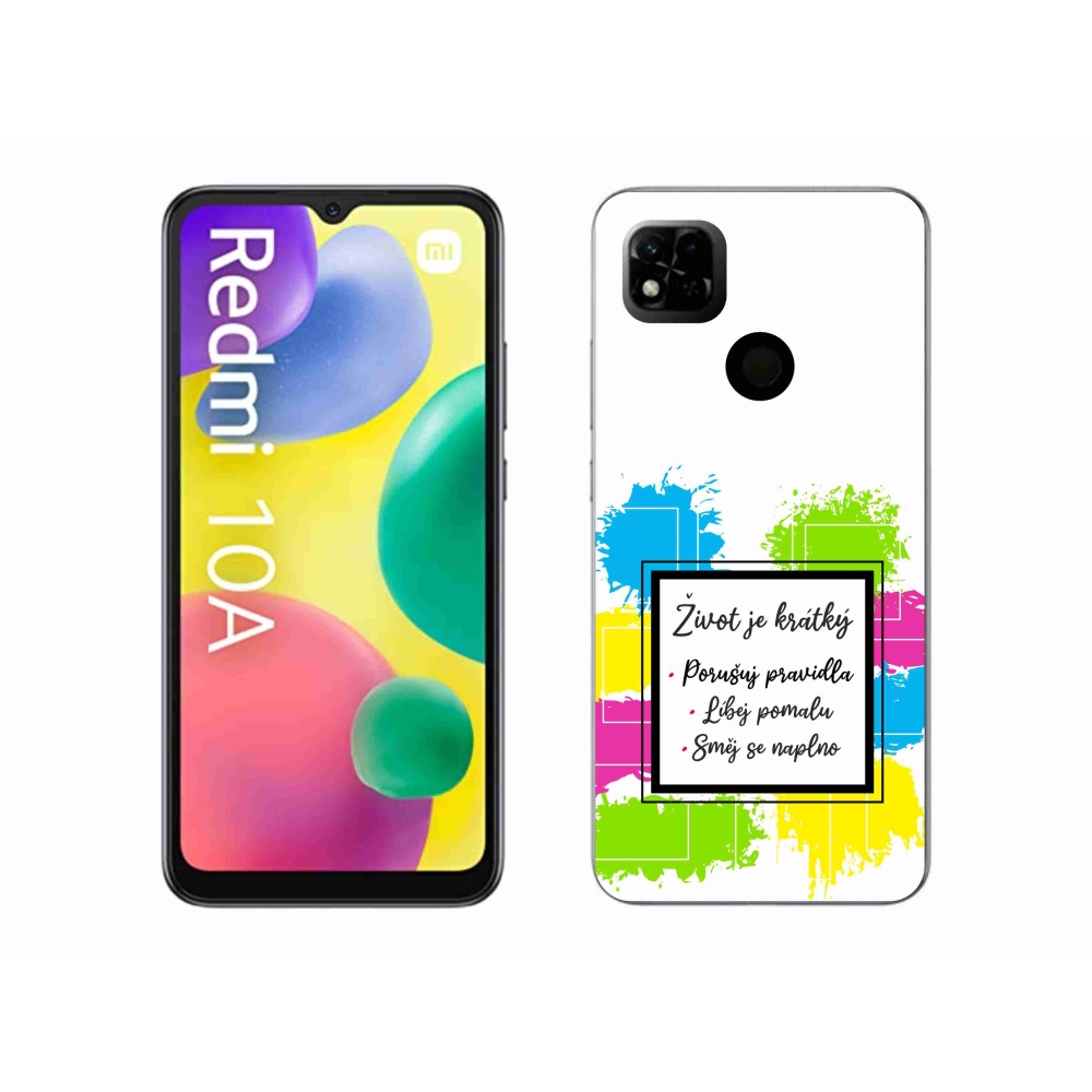 Gelový kryt mmCase na Xiaomi Redmi 10A - citát 5 bílé pozadí