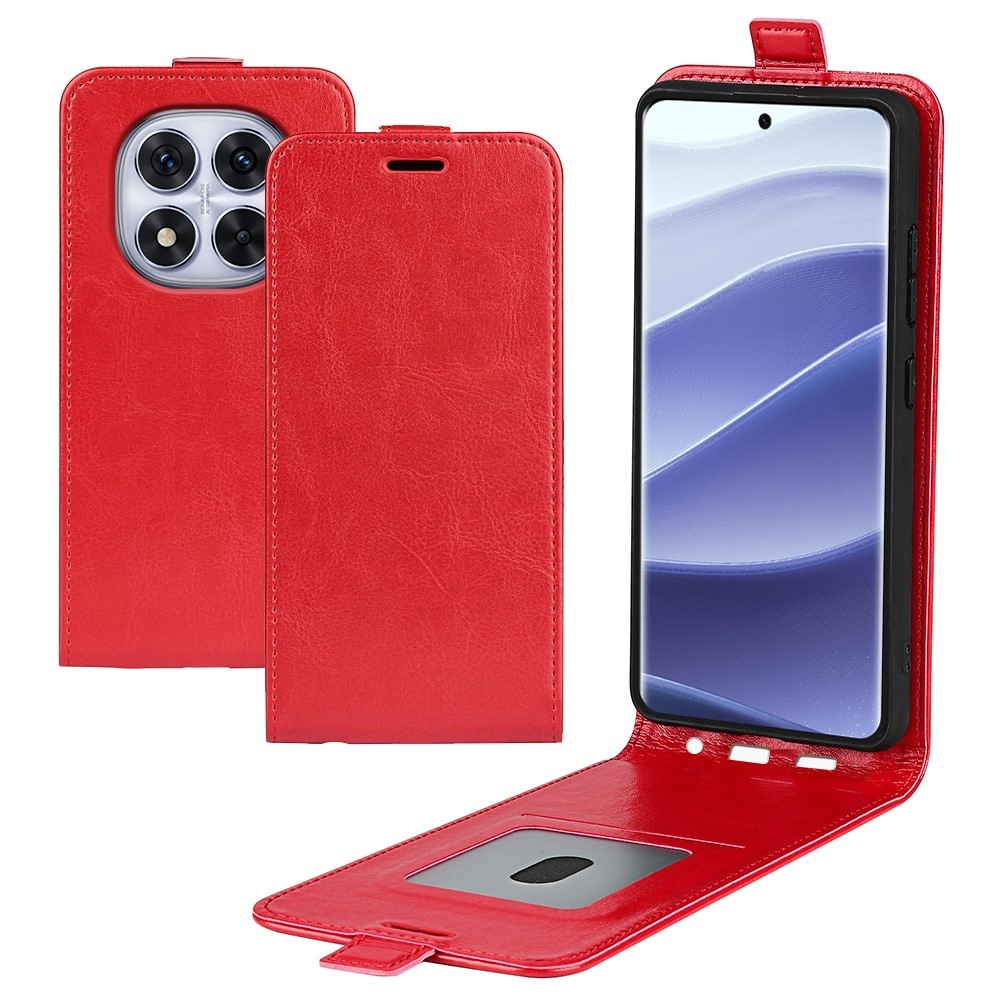 Vertical knížkové pouzdro na Xiaomi Redmi Note 14 Pro 5G/Poco X7 5G - červené