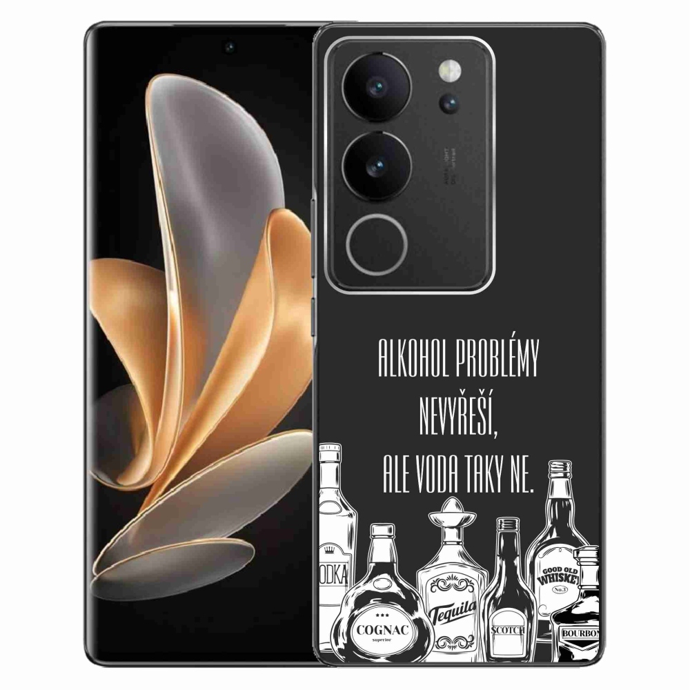 Gelový kryt mmCase na Vivo V29 5G - vtipný text černé pozadí
