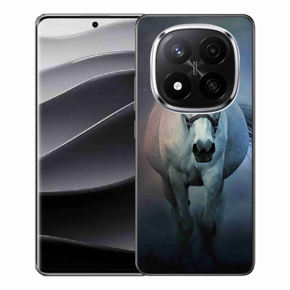 Gelový kryt mmCase na Xiaomi Redmi Note 14 Pro+ 5G - běžící bílý kůň