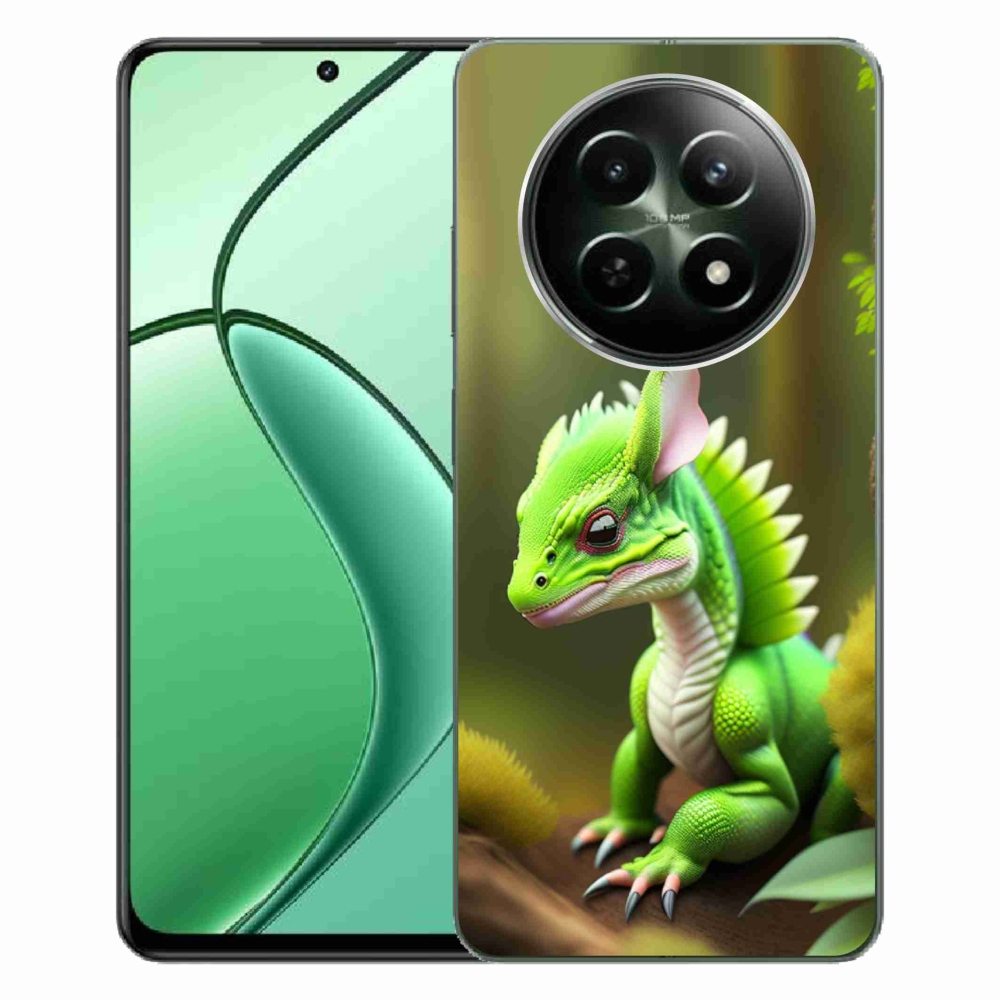 Gelový kryt mmCase na Realme 12 5G/12x 5G - zelený dráček
