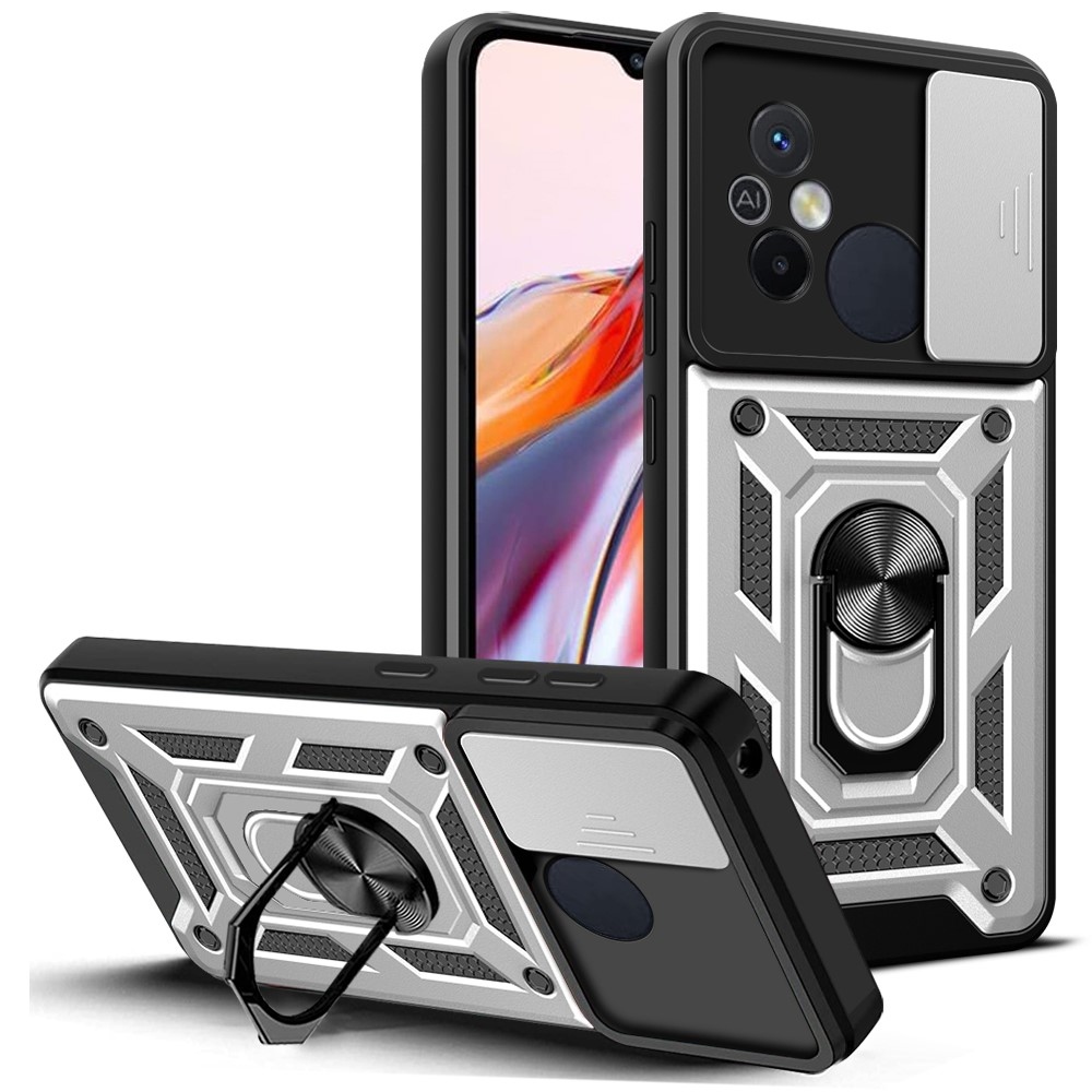 Slide odolný kryt na Xiaomi Redmi 12C - stříbrný