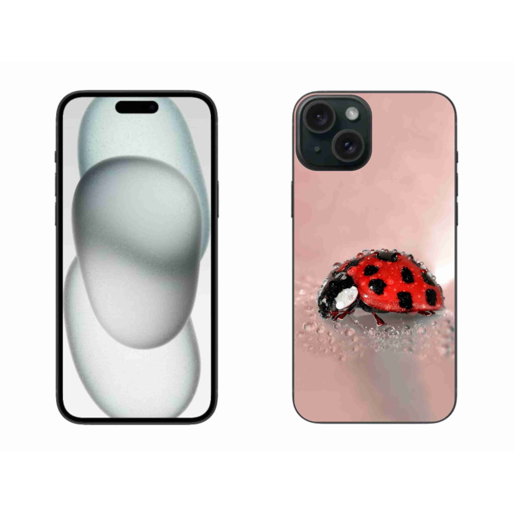 Gelový kryt mmCase na iPhone 15 Plus - beruška