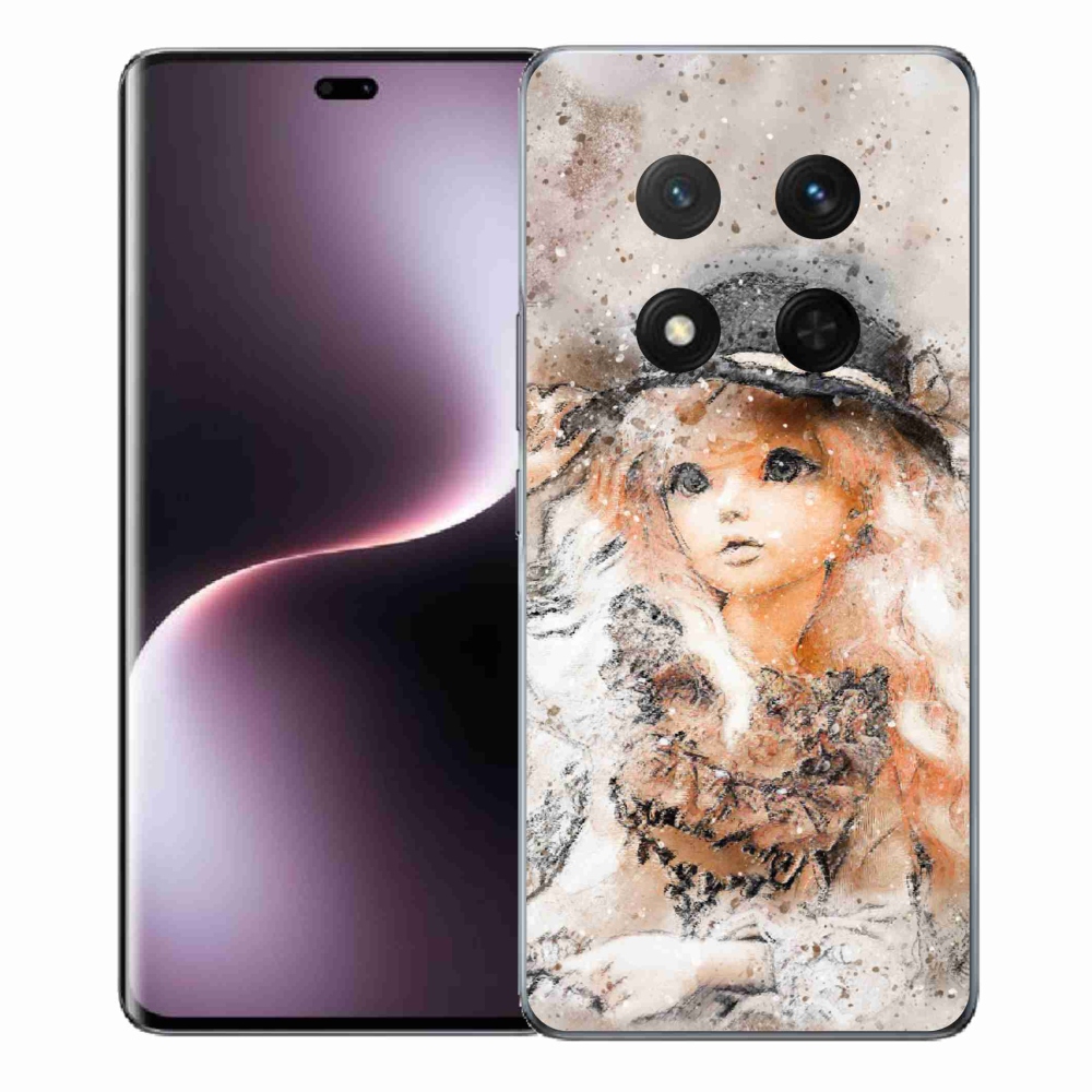 Gelový kryt mmCase na Honor Magic 7 Lite 5G - holčička s kloboukem