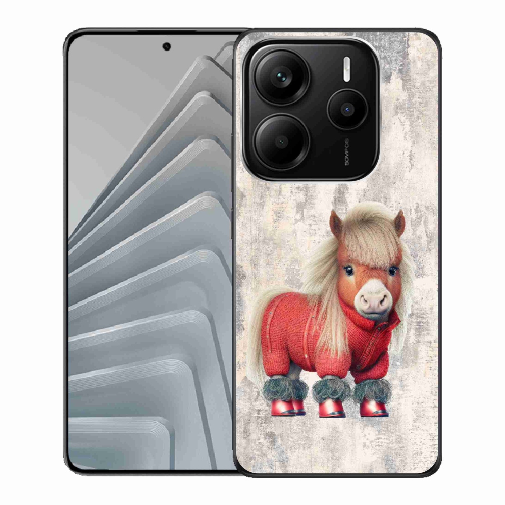 Gelový kryt mmCase na Xiaomi Redmi Note 14 5G - poník ve svetru