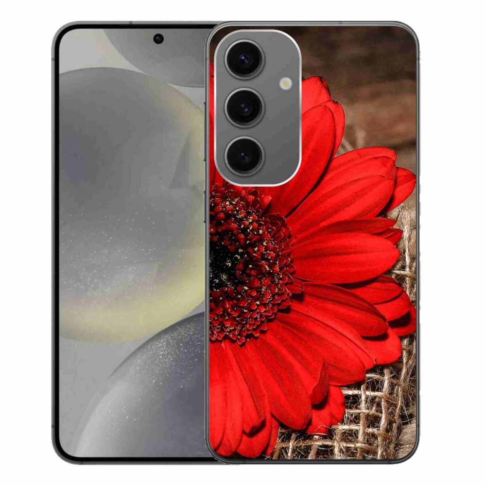 Gelový kryt mmCase na Samsung Galaxy S24+ - gerbera