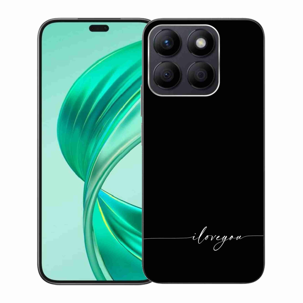 Gelový kryt mmCase na Honor X8b - I love you černé pozadí