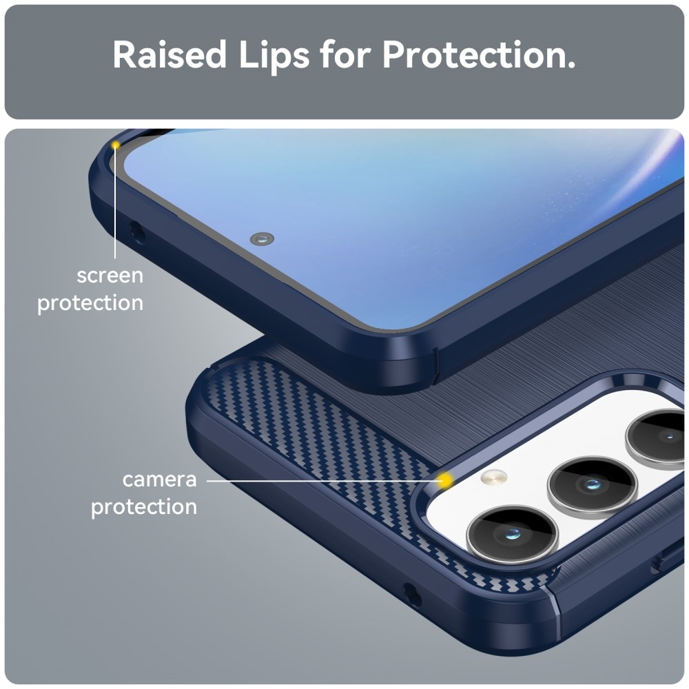 Carbon odolný gelový obal na Samsung Galaxy A35 5G - modrý