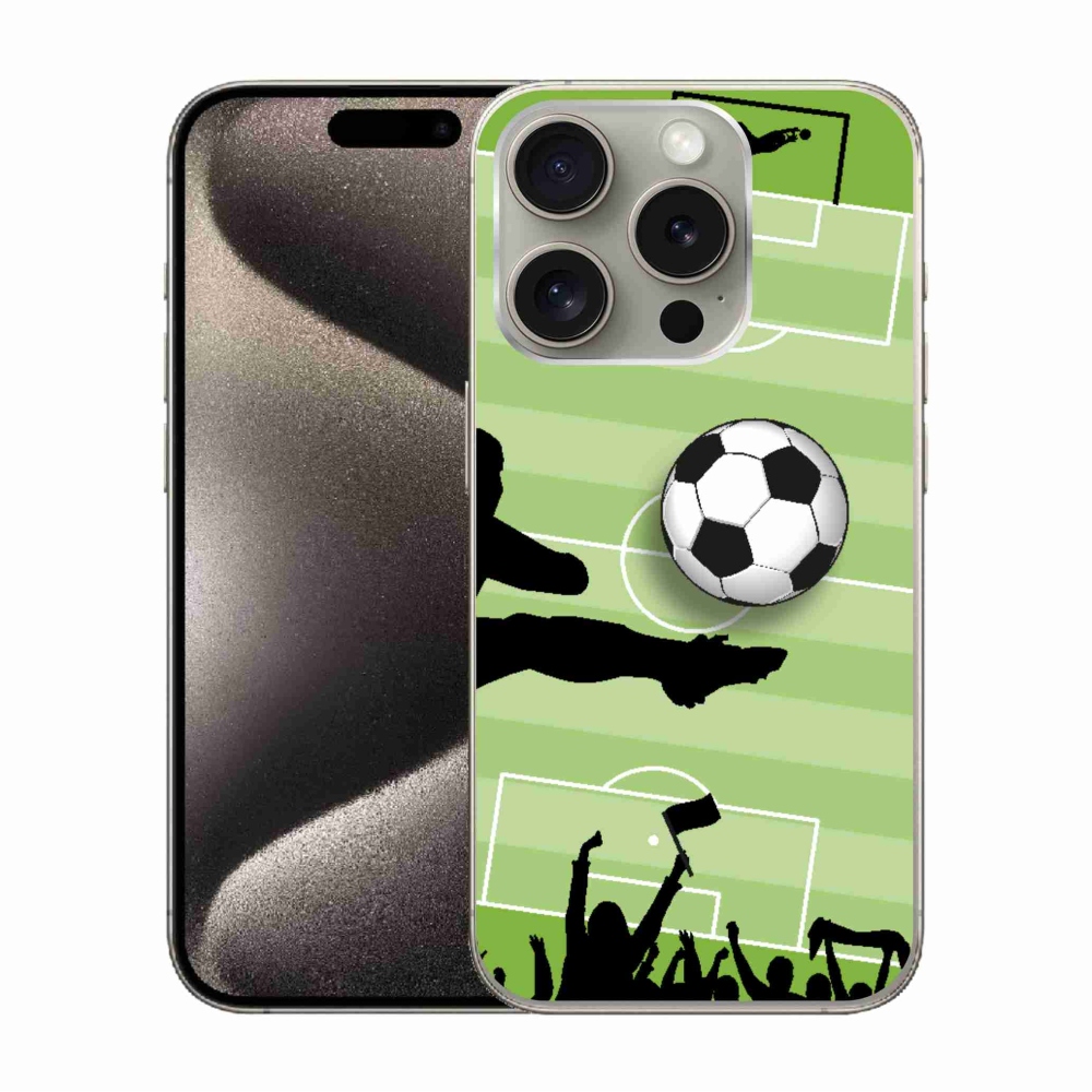 Gelový kryt mmCase na iPhone 15 Pro - fotbal 3