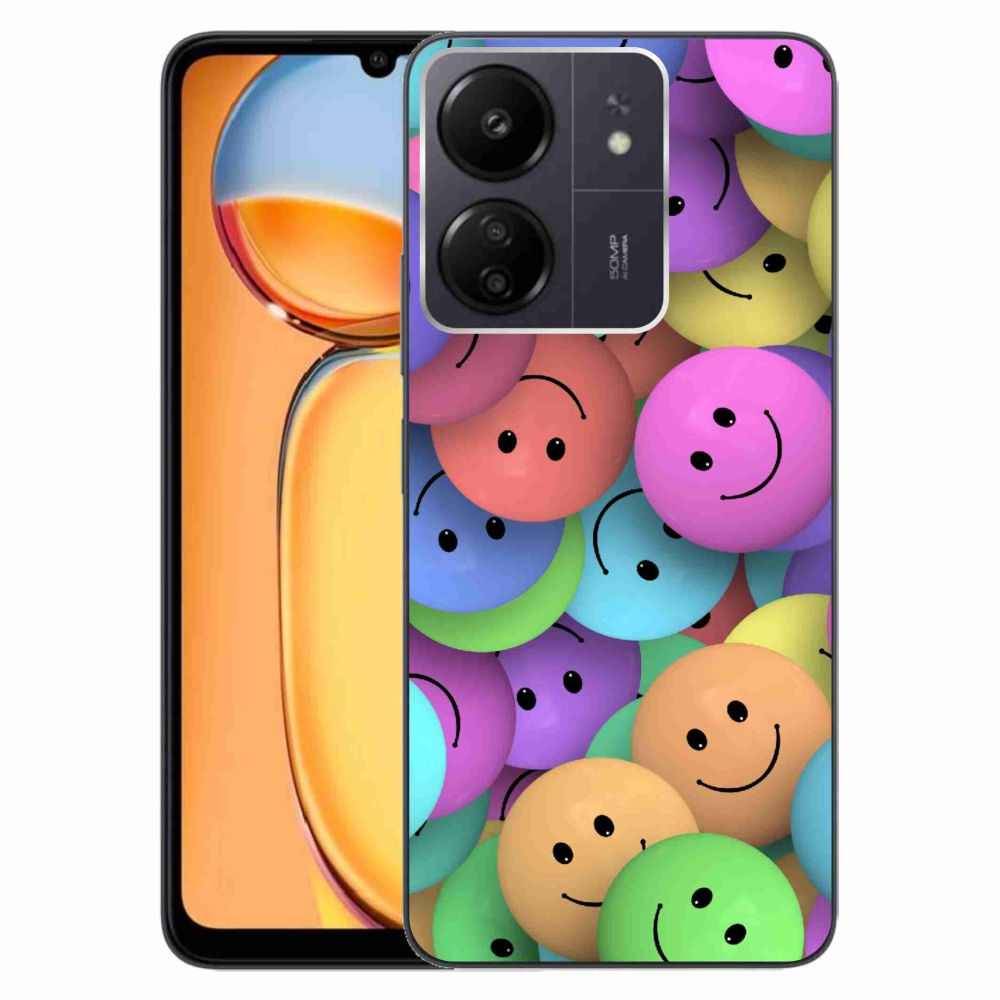 Gelový kryt mmCase na Xiaomi Poco C65/Redmi 13C - barevní smajlíci