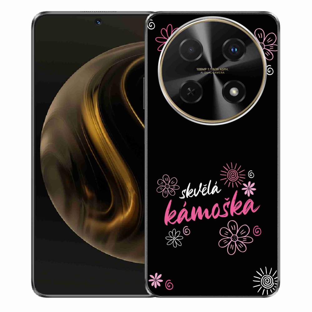 Gelový kryt mmCase na Huawei Nova 12i - skvělá kámoška černé pozadí