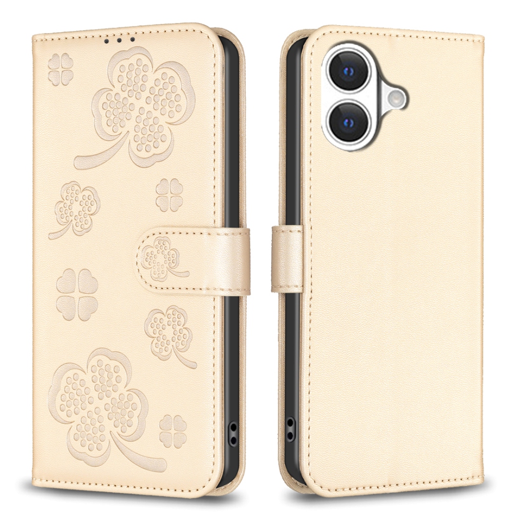 Clover knížkové pouzdro na iPhone 17 - zlaté