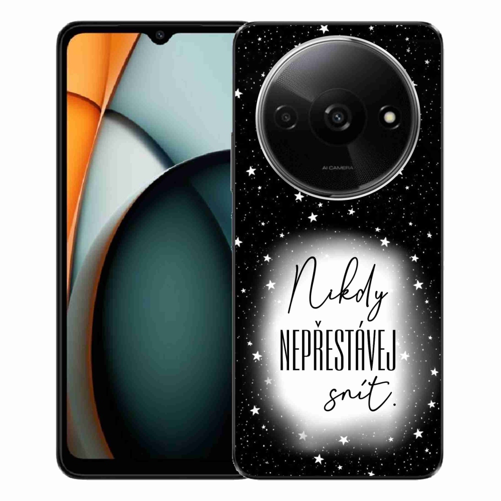 Gelový kryt mmCase na Xiaomi Redmi A3  - citát 1 bíločerné pozadí