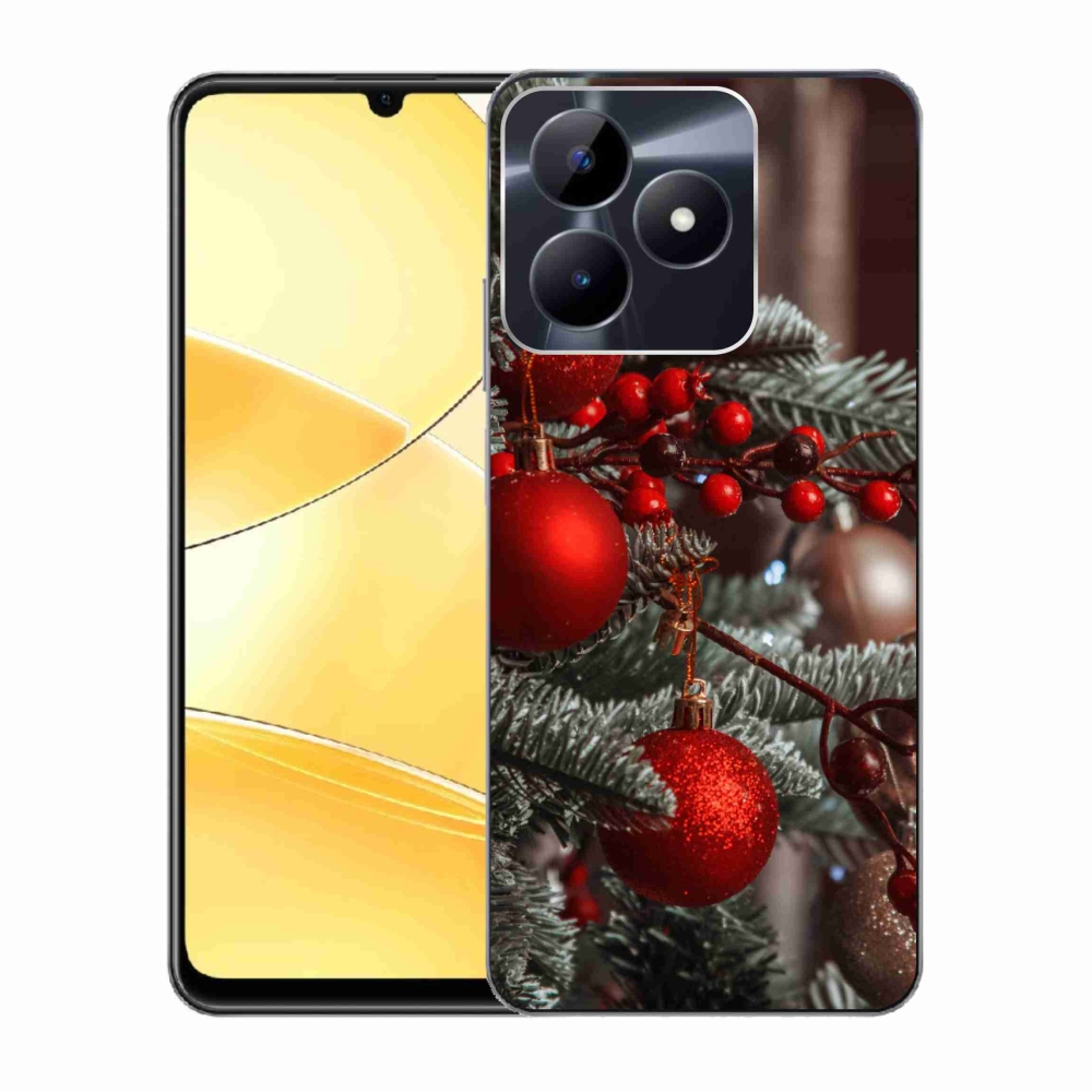 Gelový kryt mmCase na Realme C51/C53 - vánoční ozdoby 2