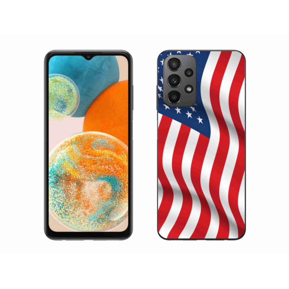 Gelový kryt mmCase na mobil Samsung Galaxy A23 4G/5G - USA vlajka