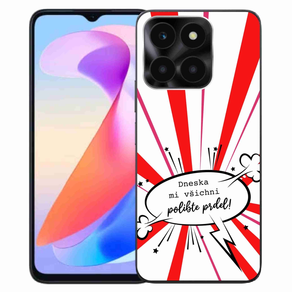 Gelový kryt mmCase na Honor X6a - vtipný text 15 bílé pozadí
