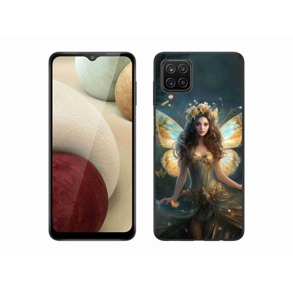Gelový kryt mmCase na Samsung Galaxy A12 - motýlí žena
