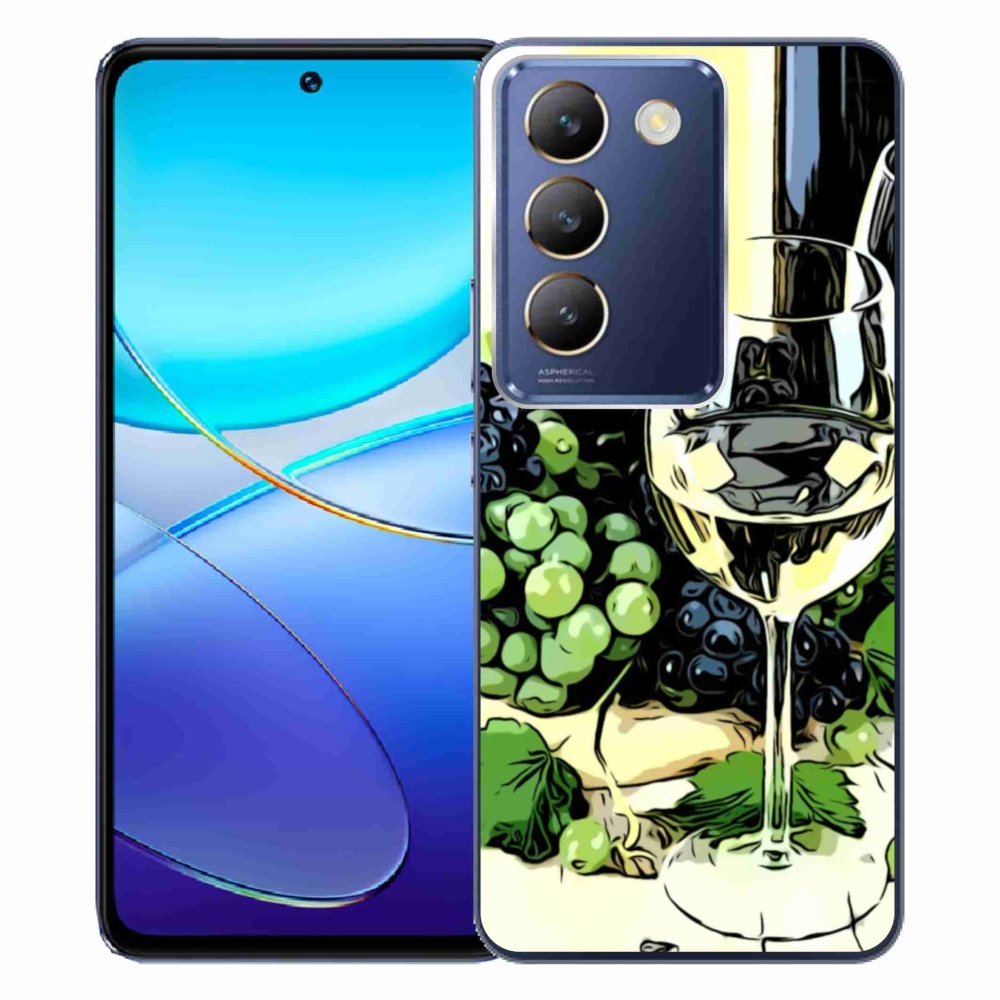 Gelový kryt mmCase na Vivo V40 SE 4G/5G - sklenka vína