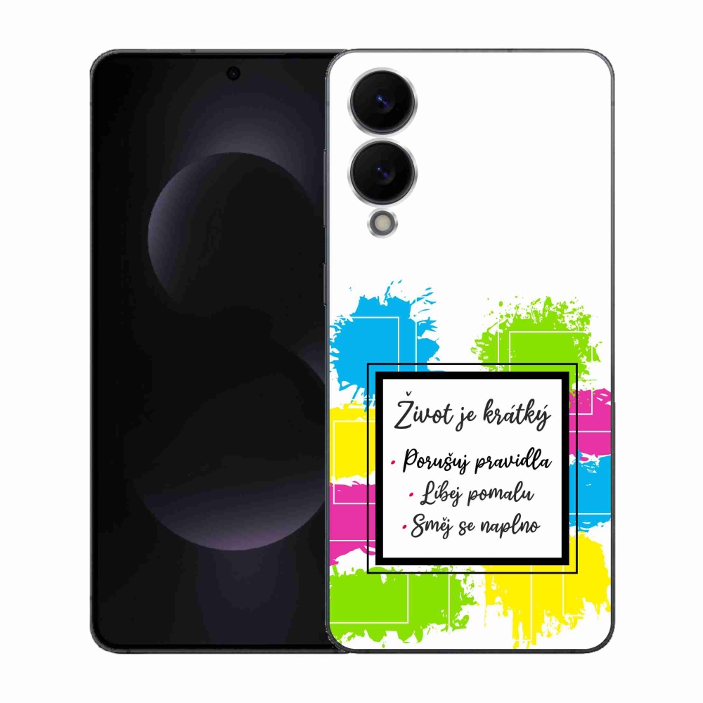 Gelový kryt mmCase na Samsung Galaxy S25 Edge - citát 5 bílé pozadí