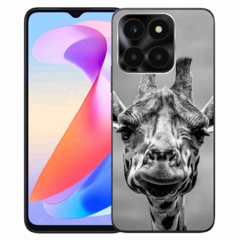 Gelový kryt mmCase na Honor X6a - černobílá žirafa