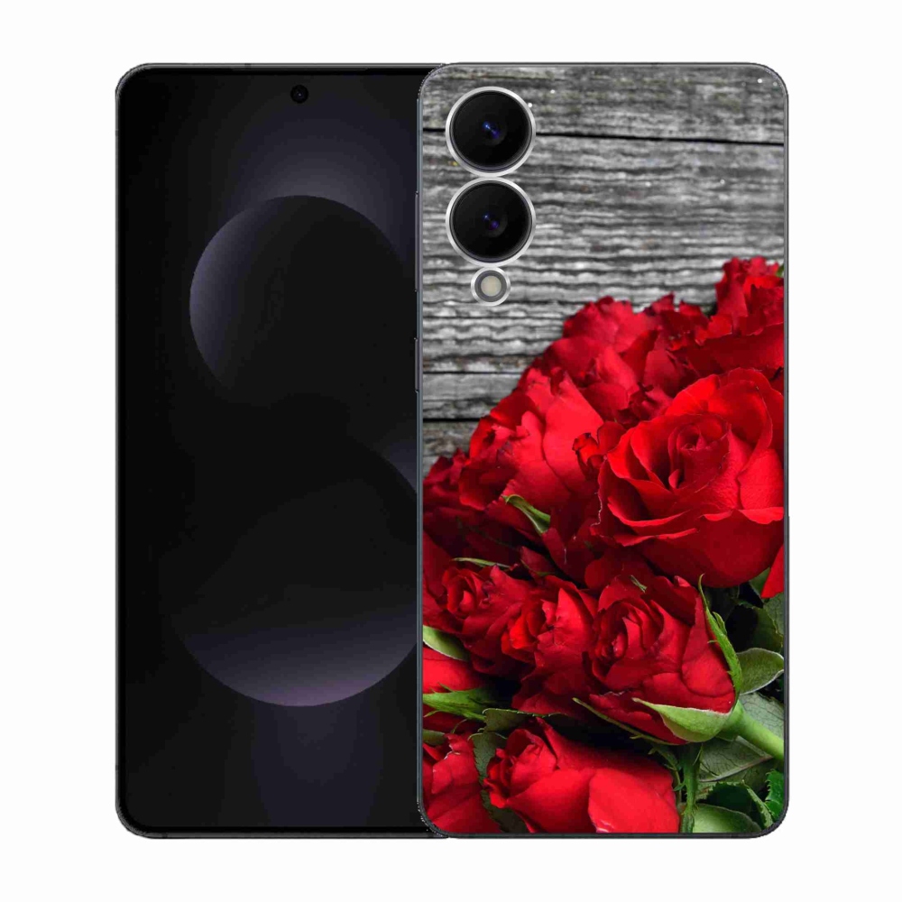 Gelový kryt mmCase na Samsung Galaxy S25 Edge - červené růže