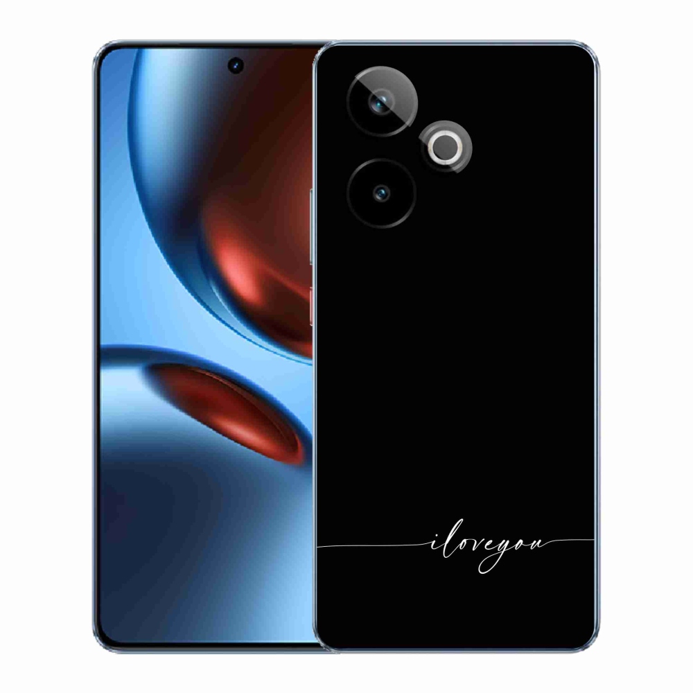 Gelový kryt mmCase na Realme GT 7 5G/GT 7T 5G - I love you černé pozadí