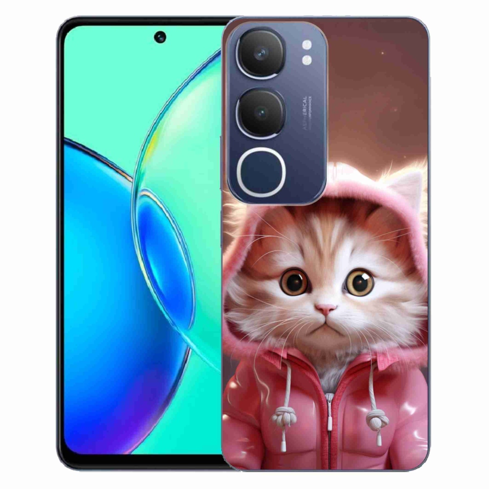 Gelový kryt mmCase na Vivo Y19s - roztomilé kotě 3