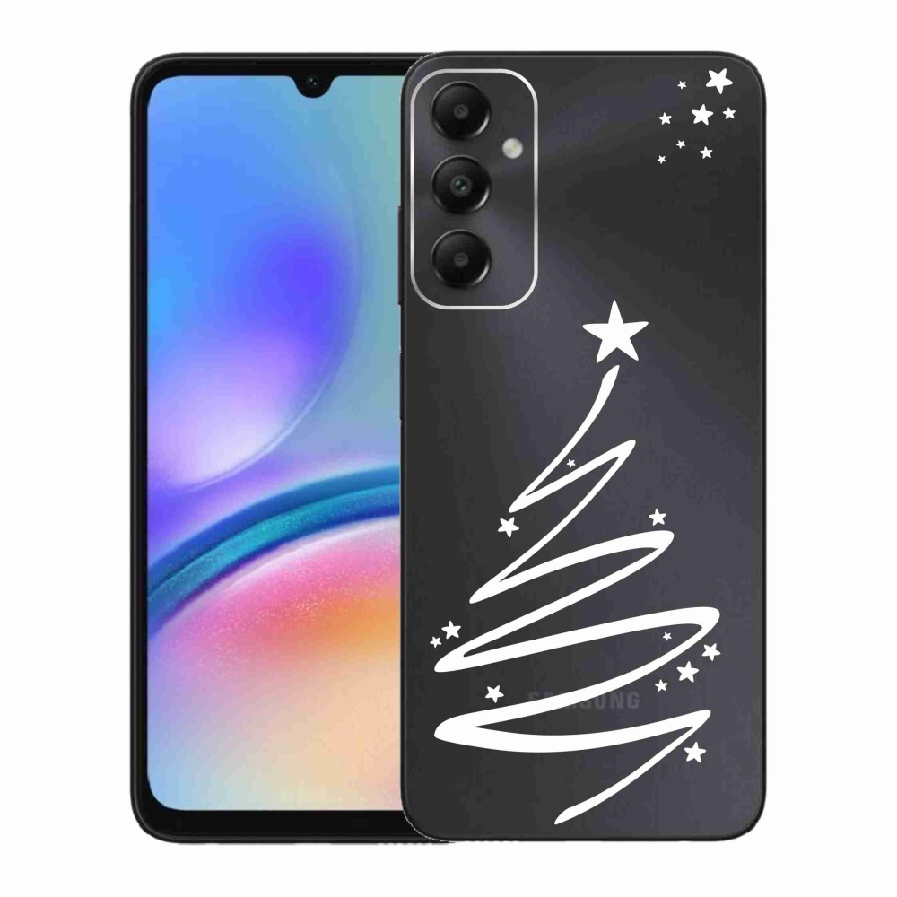 Gelový kryt mmCase na Samsung Galaxy A05s - bílý stromeček na průhledném pozadí