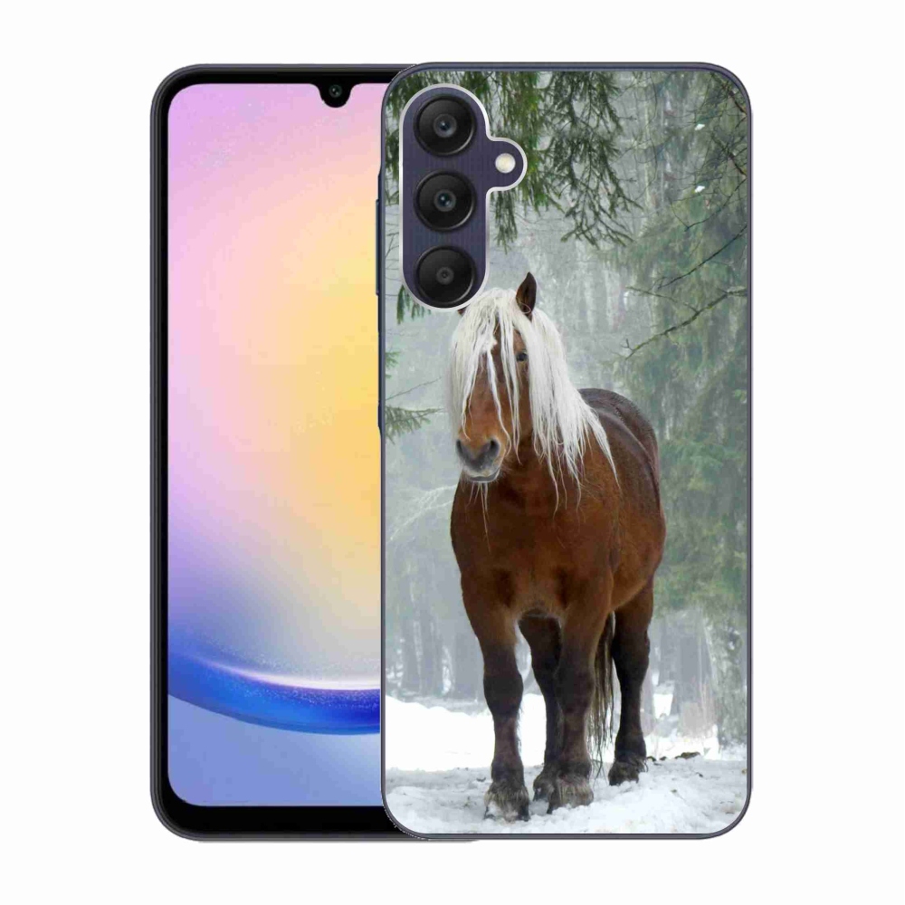 Gelový obal mmCase na Samsung Galaxy A25 5G - kůň v lese