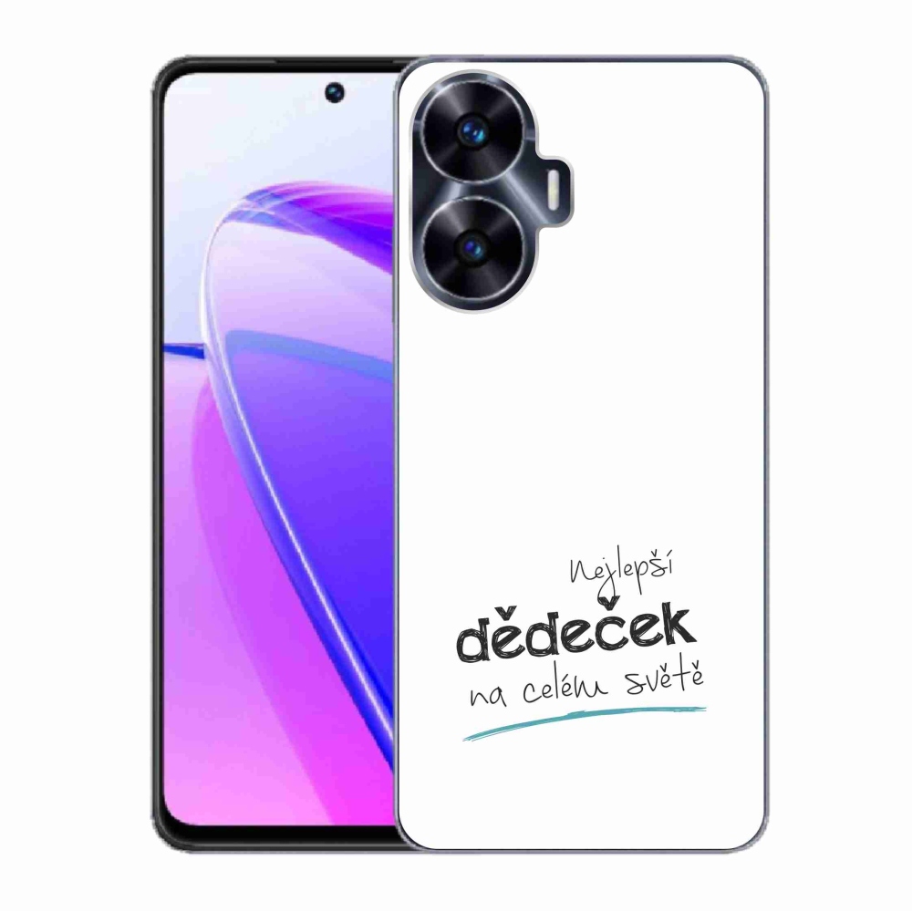 Gelový kryt mmCase na Realme C55 - nejlepší dědeček 3 bílé pozadí