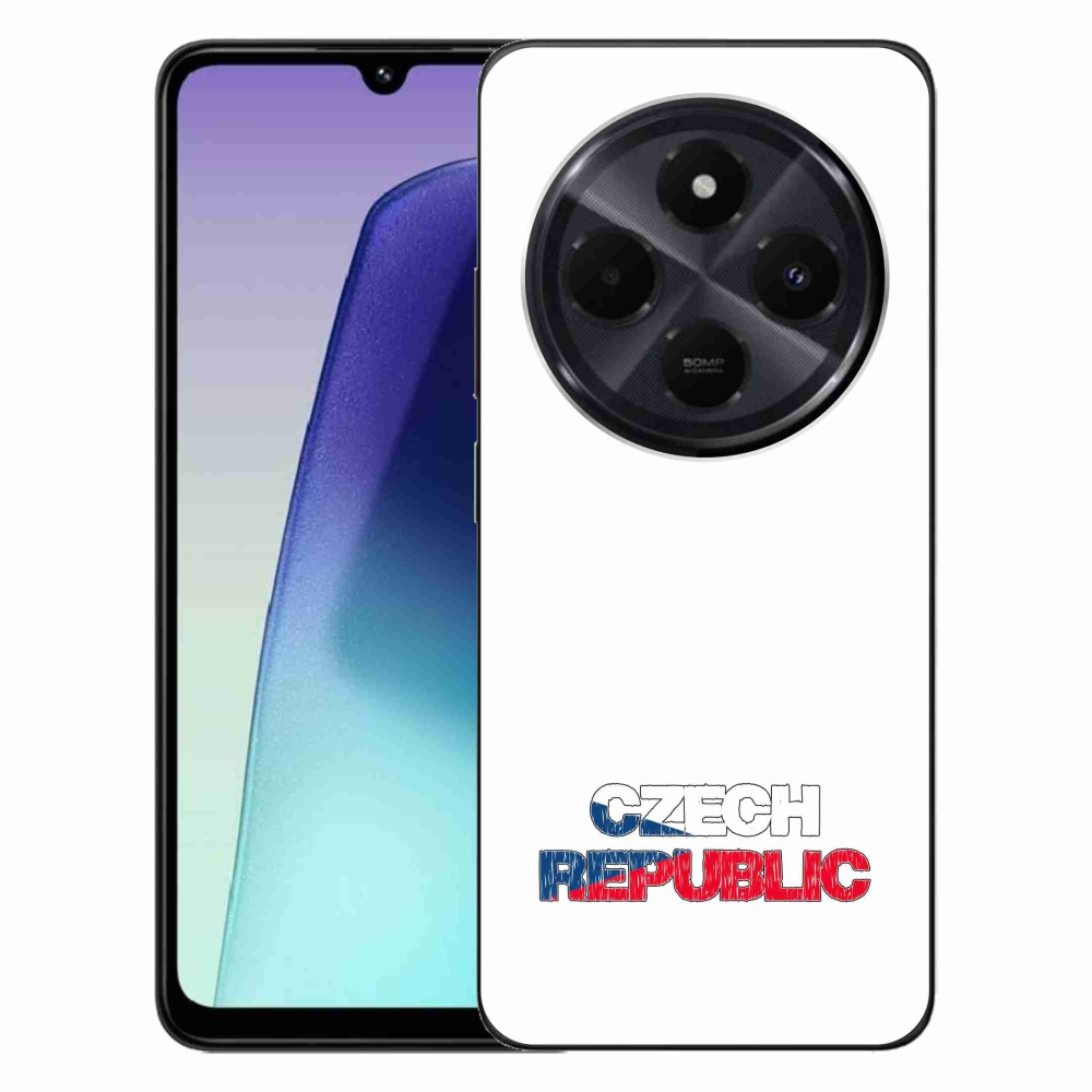 Gelový kryt mmCase na Xiaomi Redmi 14C/Poco C75 - Czech Republic bílé pozadí