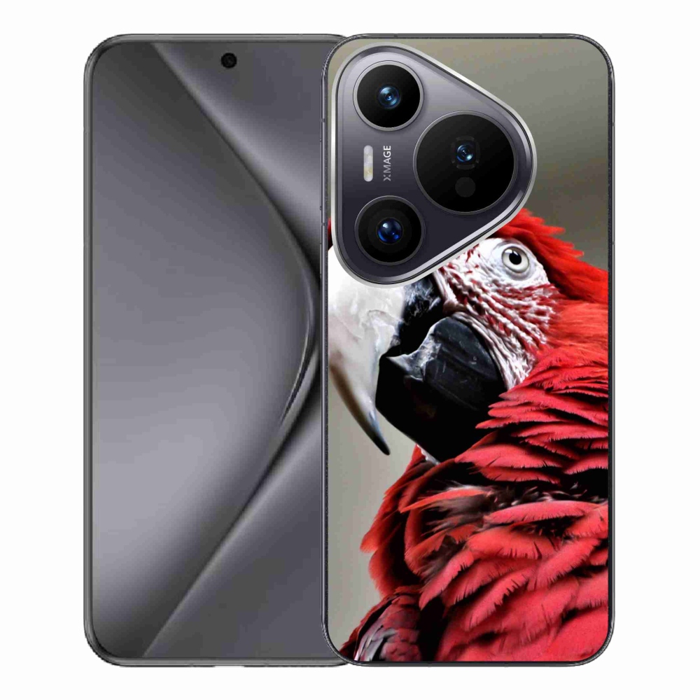 Gelový obal mmCase na Huawei Pura 70 Pro - papoušek ara červený