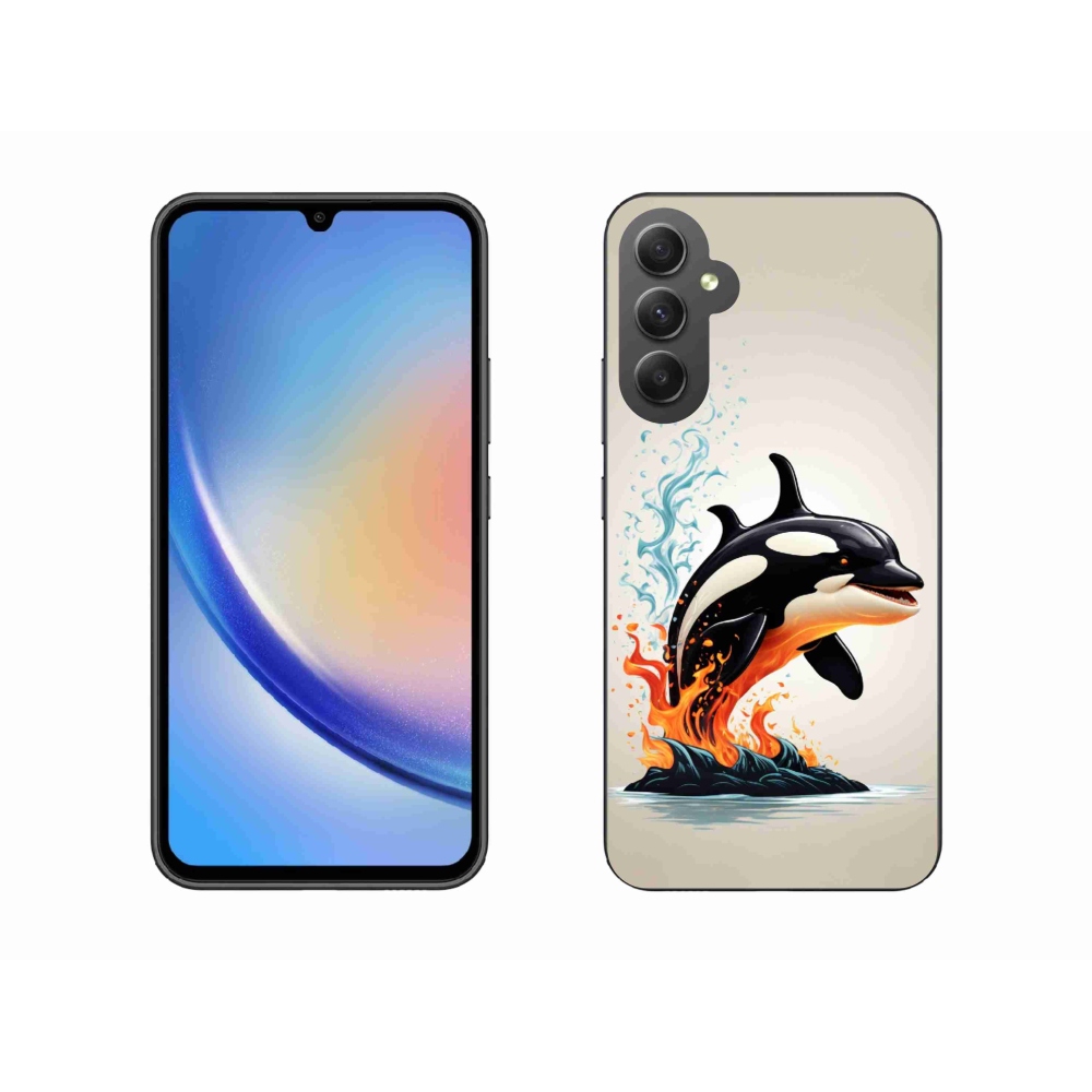 Gelový kryt mmCase na Samsung Galaxy A34 5G - kosatka