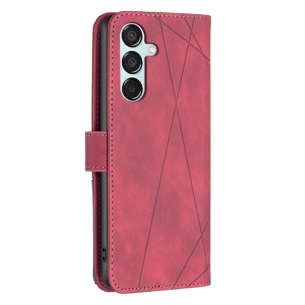 BINFEN knížkové pouzdro na Samsung Galaxy M15 5G - červené