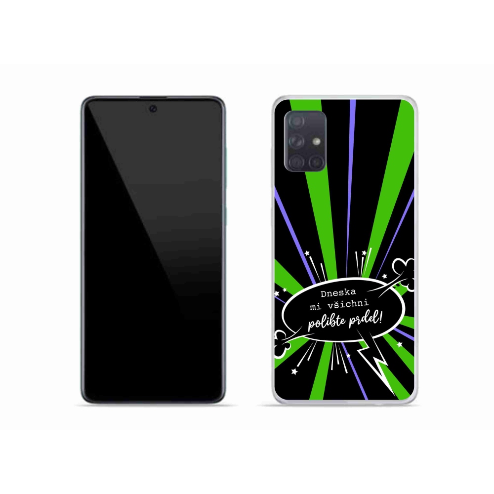 Gelový kryt mmCase na Samsung Galaxy A51 - vtipný text 15 černé pozadí