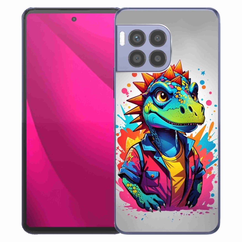 Gelový kryt mmCase na T-Mobile T Phone 2 Pro - barevný dinosaurus