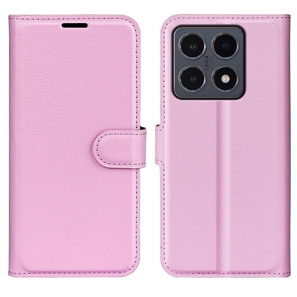 Litchi knížkové pouzdro na Xiaomi 15T - růžové