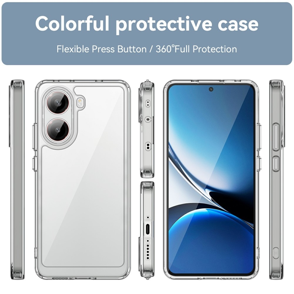 Gelový obal s pevnými zády na Xiaomi Poco X7 Pro 5G - průhledný