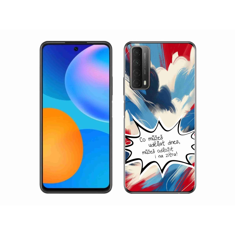 Gelový kryt mmCase na Huawei P Smart (2021) - vtipný text 9 bílé pozadí