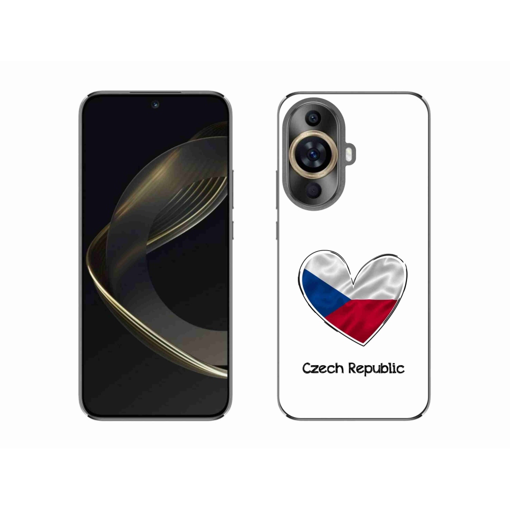 Gelový kryt mmCase na Huawei Nova 11 - vlajka srdce bílé pozadí