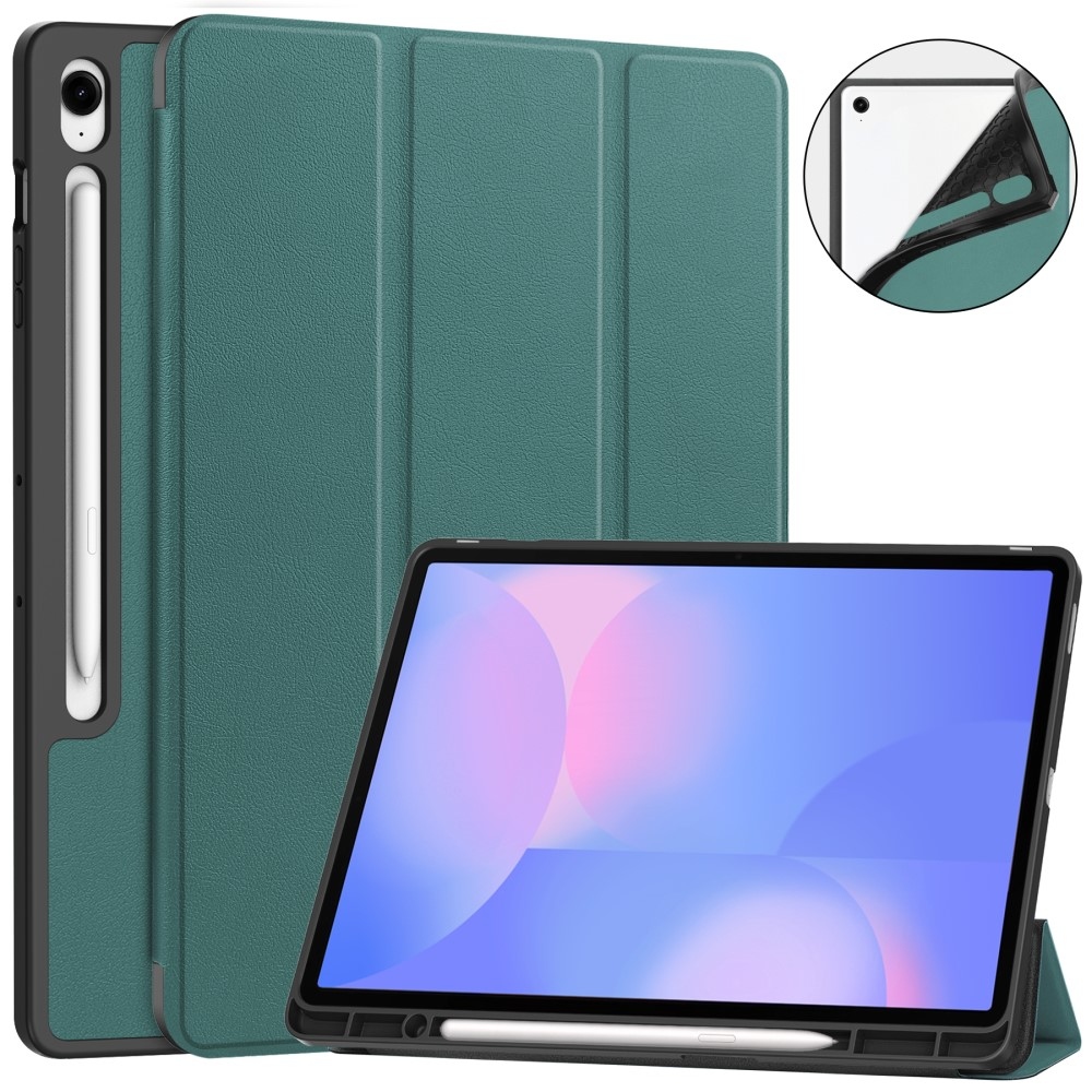 Casy chytré zavírací pouzdro na Samsung Galaxy Tab S10 FE+ - zelené