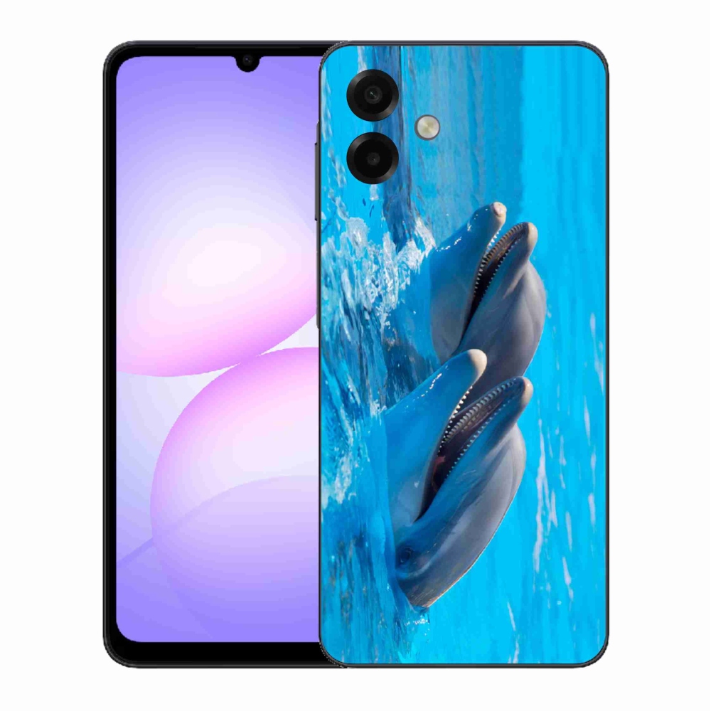 Gelový kryt mmCase na Samsung Galaxy A07 4G - delfíni