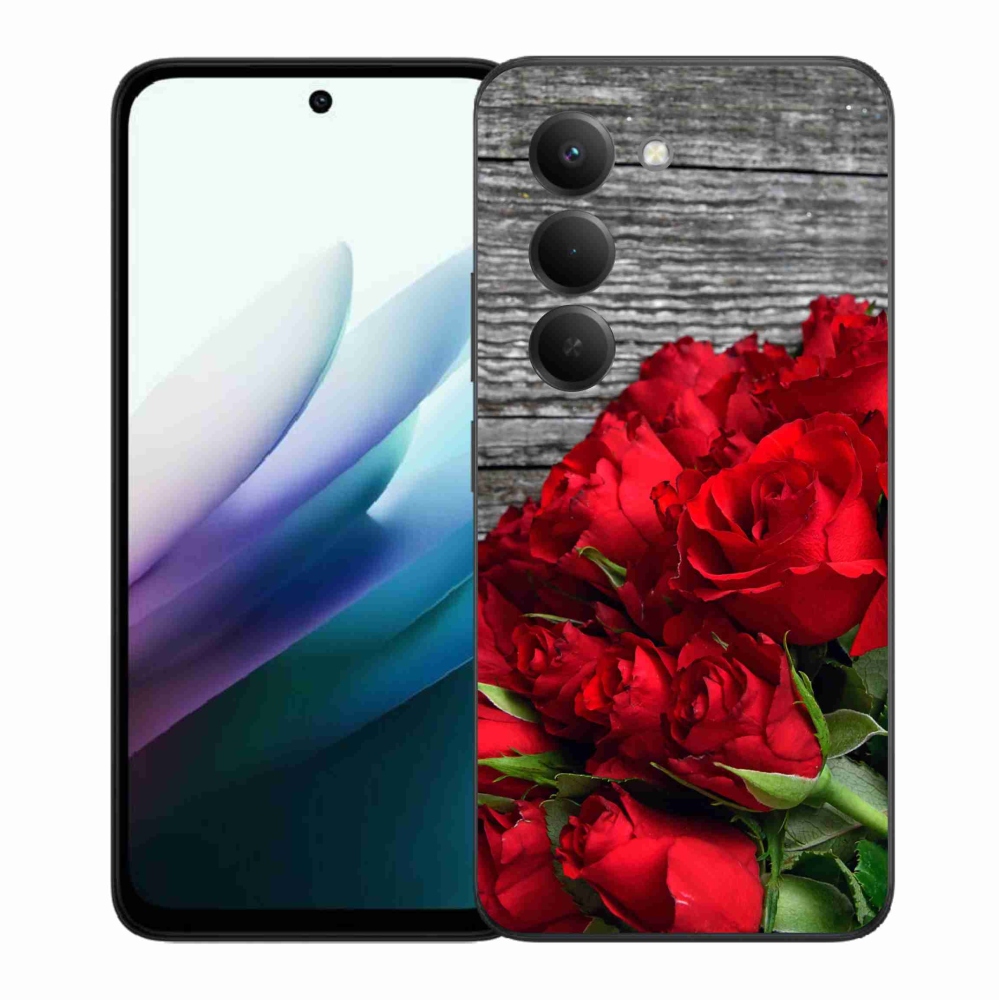 Gelový kryt mmCase na Xiaomi Redmi 15 4G/5G (171mm) - červené růže