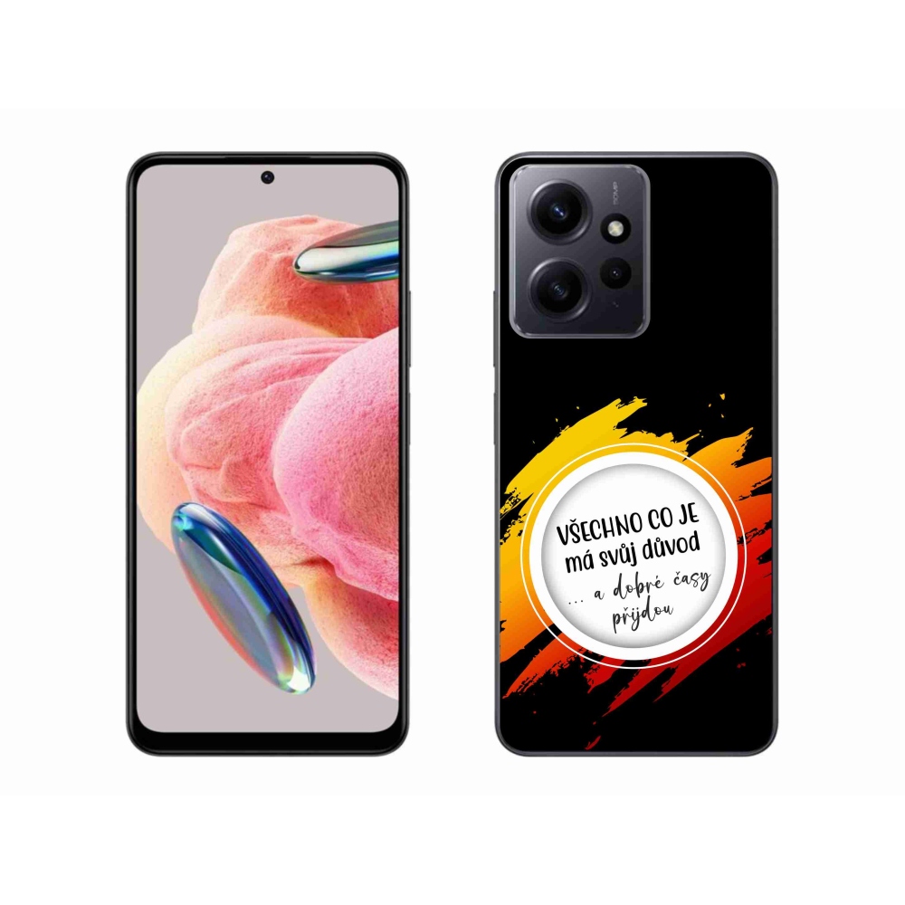 Gelový kryt mmCase na Xiaomi Redmi Note 12 4G - citát 3 černé pozadí