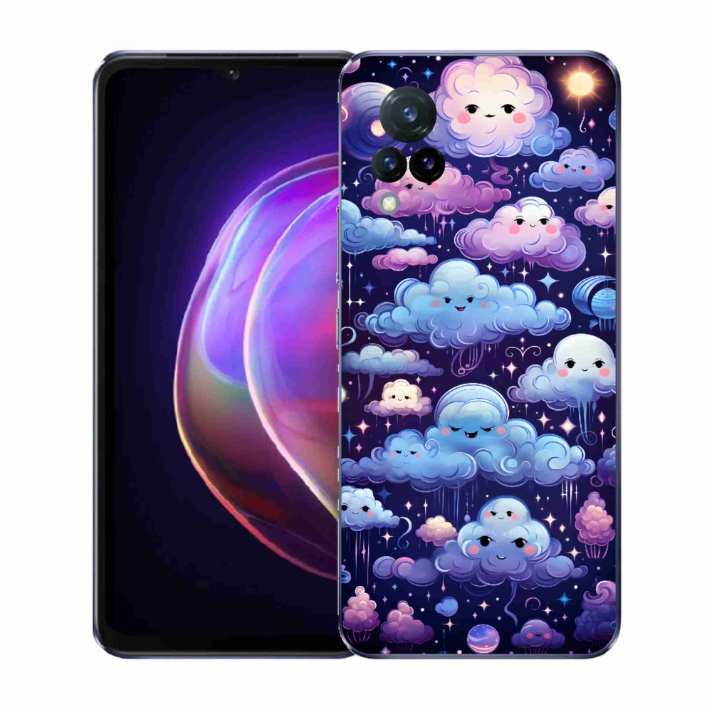 Gelový kryt mmCase na Vivo V21 4G/5G - mráčky
