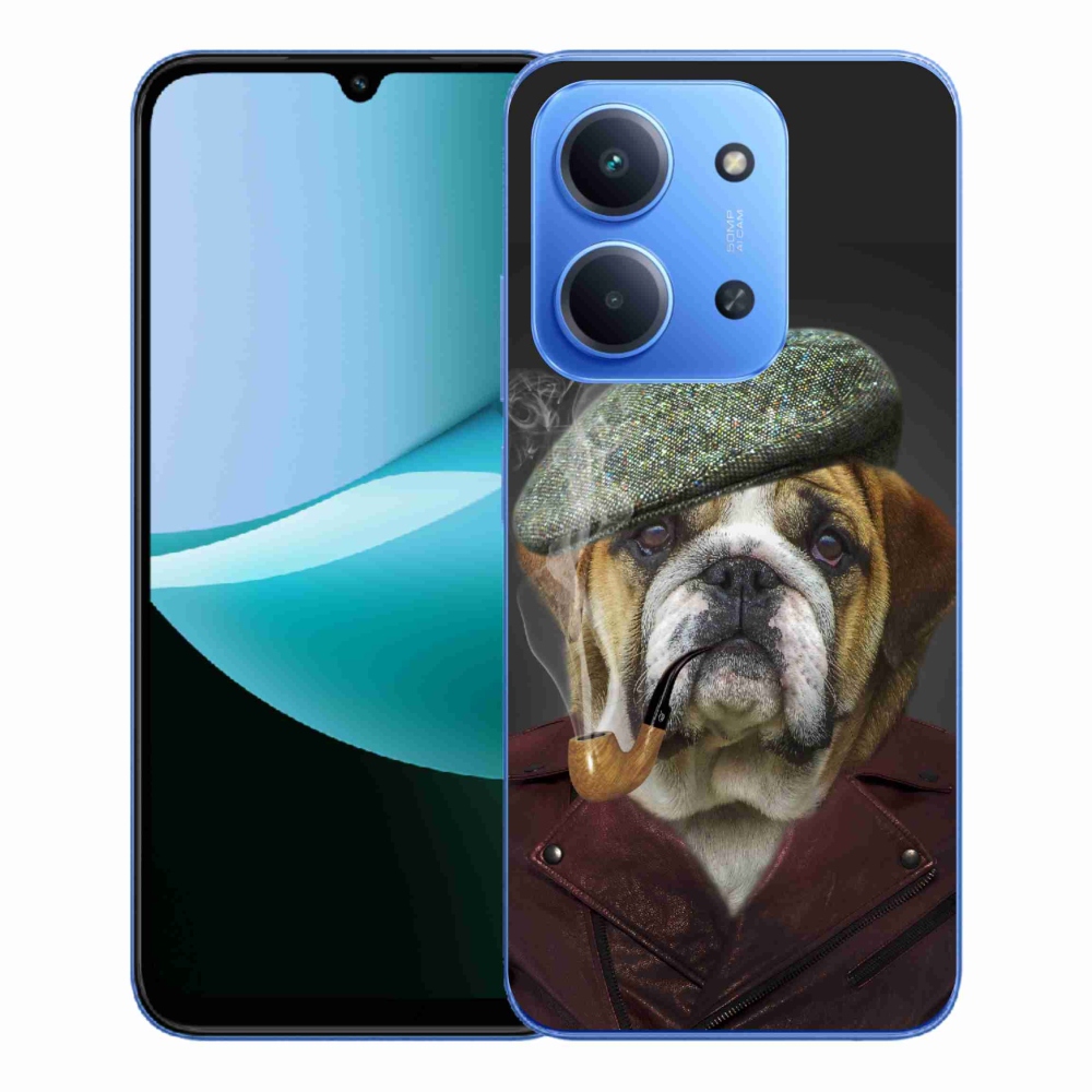 Gelový kryt mmCase na Xiaomi Redmi 15C 4G/5G (173mm) - pes s fajfkou