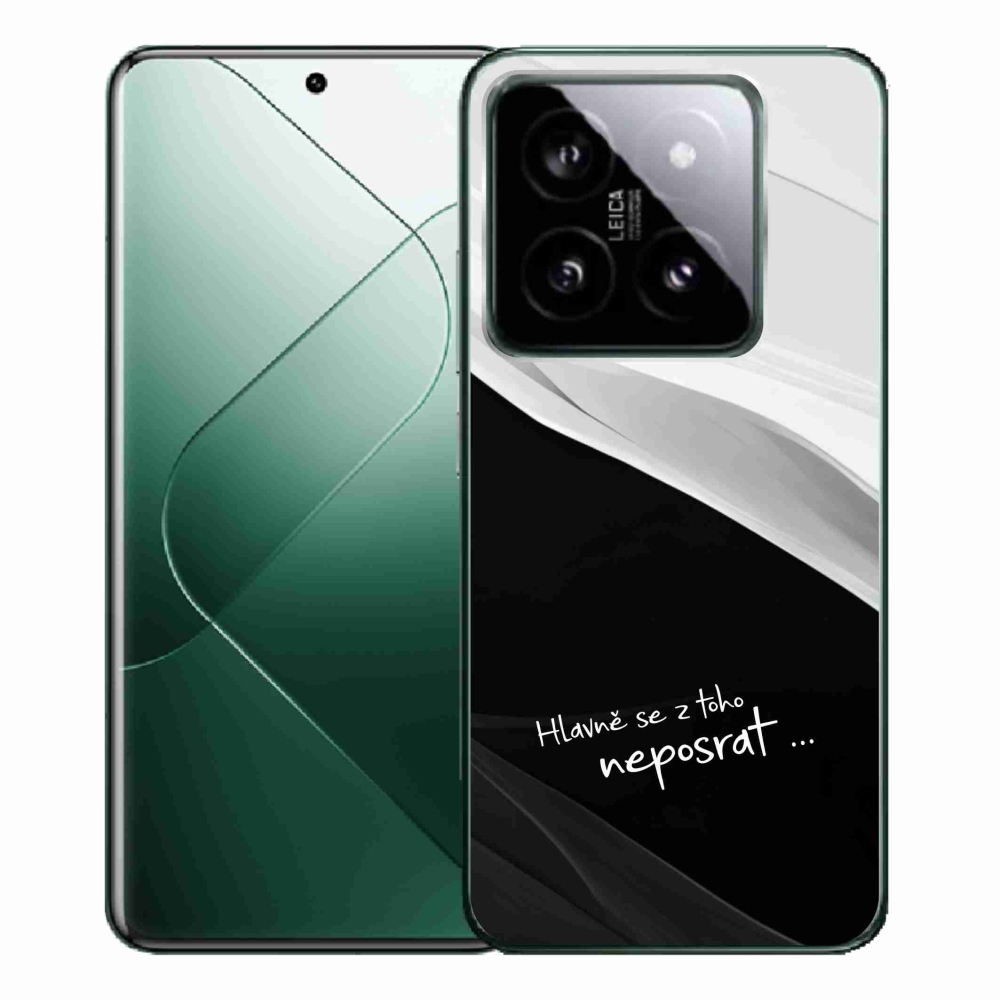 Gelový kryt mmCase na Xiaomi 14 Pro - vtipný text 13 černobílé pozadí