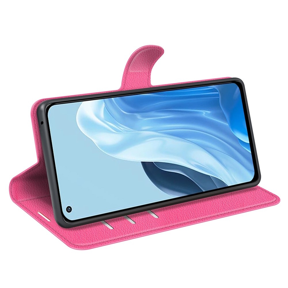 Litchi knížkové pouzdro na Oppo Find X5 Lite - rose