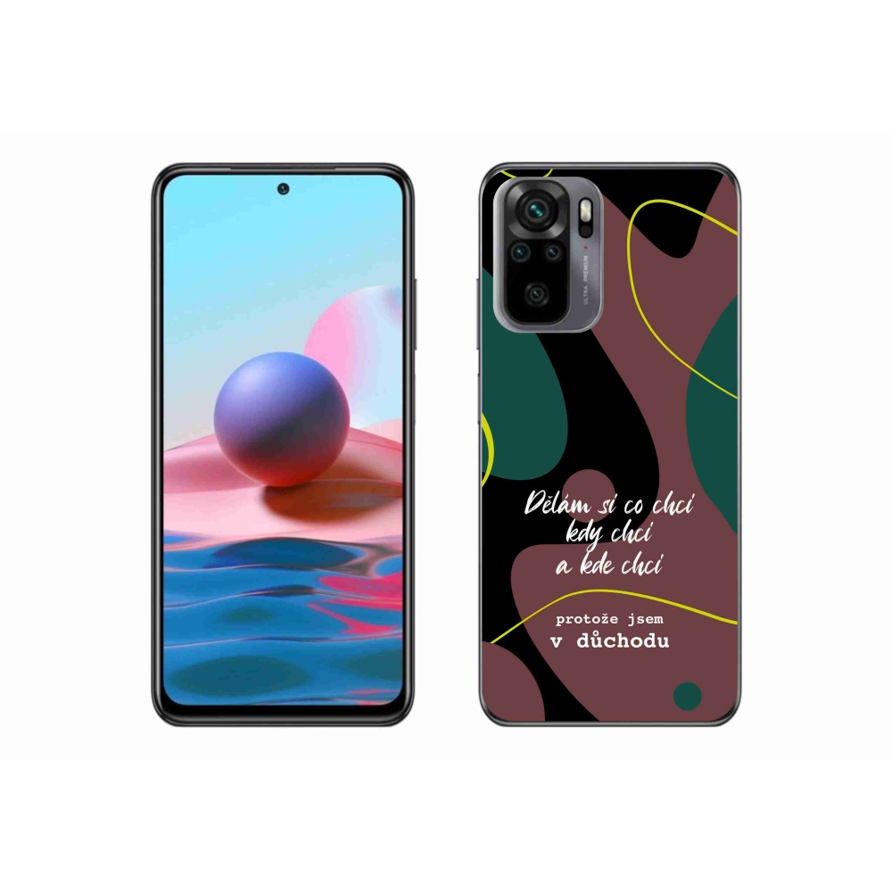 Gelový kryt mmCase na Xiaomi Redmi Note 10 4G - vtipný text 10 černé pozadí