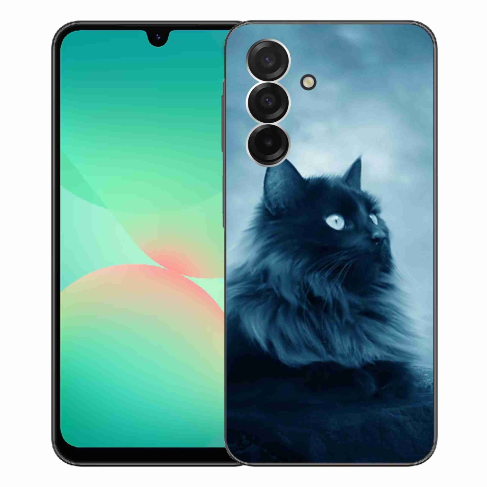 Gelový kryt mmCase na Samsung Galaxy A26 5G - černá kočka 1